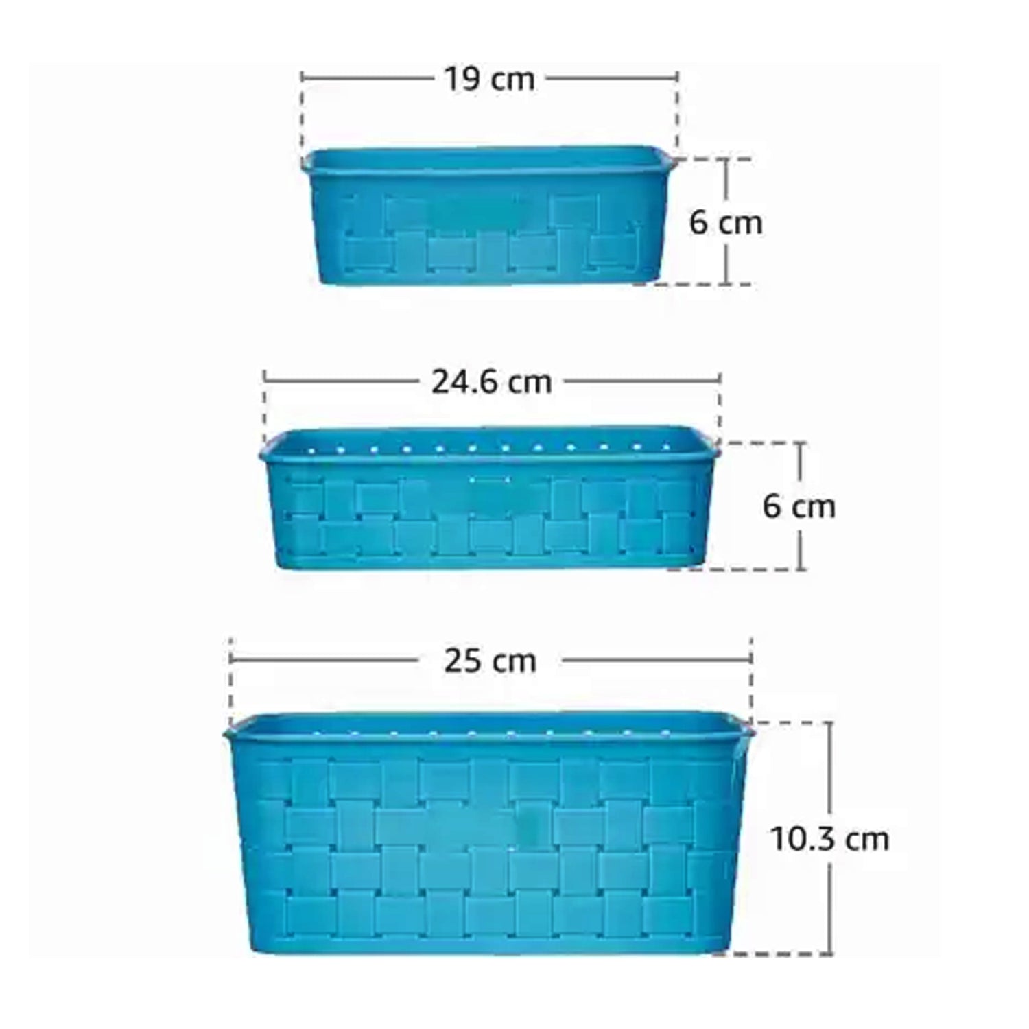 Storage baskets set in sky blue color. Storage baskets set in sky blue color.